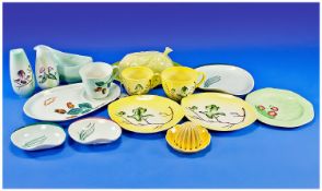 Carlton Ware 1930`s Collection of Assorted Items, including dishes, salt and pepper pots, butter