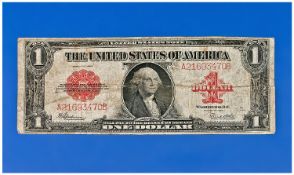 Series Of 1923 United States Of America One Dollar Bill, Serial Number A21693470B