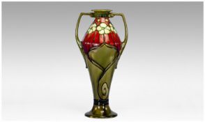 Mintons Secessionist No.3 Two Handled Vase Number 3739. Circa 1900. Stands 12.5`` in height.