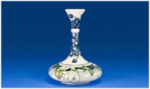 Moorcroft Vase `Juneberry` Design. Designer Anji Davenpot. Date 2002. 9.25`` in height.