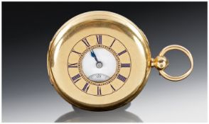 18ct Gold Fine Demi-Hunter Pocket Watch, signed to movement `John Packbury of Newbury` Hallmark