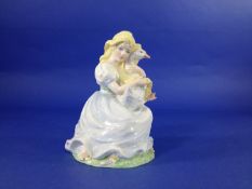 Coalport Figure, `The Goose Girl`, 1985, Limited Edition No. 376 of 9,400, measuring 6 inches high,