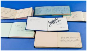 Collection Of Six Autograph/Doodle Books. Mid To Late 20thC. Some Football Signatures etc