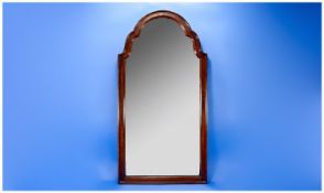 Early 20th Century Mahogany Framed Mirror, domed top, moulded edged frame, measuring 31½ inches
