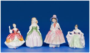 Royal Doulton Miniature/Small Figures, 4 in total. A) ``Lily``, HN1798, 5 inches high. B) ``
