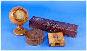 Victorian Quality Treen/Wooden Pocket Watch Holder, various shapes and sizes. Together with a