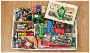Box Of Various Toy Cars, Vans, Buses etc.