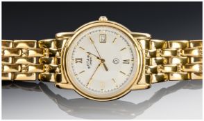 Rotary Anniversary Gold Plated Gents Wrist Watch, model no GB0713. As new condition.