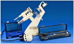 Ophthalmic Instruments Comprising Topcon Lensmeter, Ophthalmoscope & A Set Of Cross Cyls.