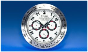 Rolex - Oyster Quartz Official Dealers Showroom-Stainless Steel Display Clock. A6409. Not for