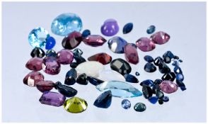 Approx 50cts Of Mixed Loose Gemstones, Various Shapes And Colours.