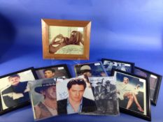 Collection Of 10 Signed Film Related Pictures, Comprising Brigitte Bardot, Paul Hogan Crocodile