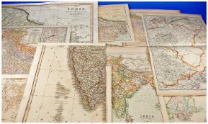 Collection Of 12 19th Century Maps of India.