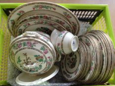 Box Containing Wedgwood & Co. `Indian Tree` Part Dinner Service, comprising various dinner plates,