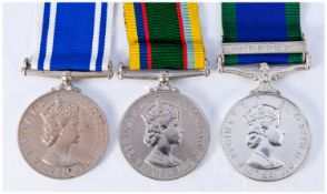 Collection Of Three Medals Comprising Cadet Forces Medal Awarded To Lieut (SCC) W Adams RNR, 1962