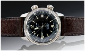 Gents Delvina Geneve Automatic Wristwatch Black Dial With Luminous Numerals And Date Aperture,