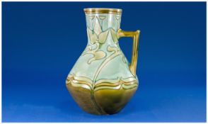 Minton Secessionist Large Pitcher. No 6, c. 1890`s. Markes to base. Stands 12.25 inches tall.