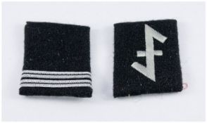 WW2 German SS Collar Tabs Style SS Div Mederland