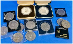 Collection Of Modern Crowns And Commemorative Coins.