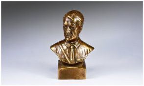 Bronzed Bust of Adolf Hitler.