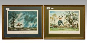 Norman Thelwell Pair of Signed Limited Edition Prints, depicting hunting scenes, entitled `The