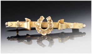 9ct Gold Barbrooch. c1904.