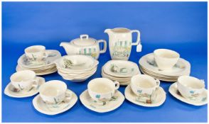 Midwinter `Riviera` Part Dinner Service (39) pieces in total. Drawings by Hugh Casson includes 6