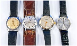 A Collection of Vintage Stainless Steel Manual Wind Gents Wristwatches (4) in total. Makes: Saxon,