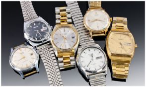 Collection Of Gents Wristwatches, Mostly Automatic Comprising Elgin Automatic, Tissot Automatic,