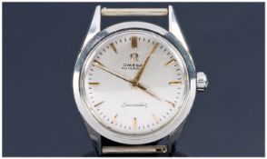 Gents Omega Automatic Seamaster Wristwatch, Silvered Dial With Gilt Batons, Hand And Sweep Centre