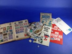 Box Containing Stamps and Stamp Album (Improved postage stamp album 22nd edition).