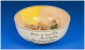 Royal Doulton Series-Ware-Robert Burns Footed Bowl `Here`s-A-Health` to Charlie The Chair O The