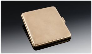 Asprey of London 1920`s Nine Carat Gold Ladies Engine Turned Cigarette Case, pocket size. Hallmark