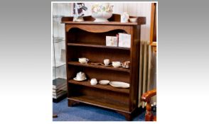 Early 20th Century Oak Bookshelf, with three adjustable shelves, AF to back board, 45 inches high,