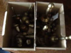 Two Boxes of Various Brass Bells.