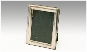 Two Modern Silver Photo Frames, Both Velvet Backed With Struts. Fully Hallmarked. 12 x 10 & 9 x 7