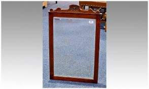 Mahogany Mirror, originally from an Edwardian dressing table, now detached, the top with simple