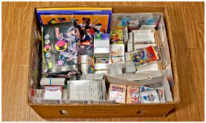Large Box of Trading Cards, Batman, Spiderman, Pochontas, Desert Shield and many others. Hundreds