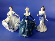 Collection Of 3 Royal Doulton Figures, `Fragrance` HN 2334, 7.25`` in height, `For You` HN 3754, 8.