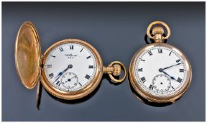 Walmark Full Hunter Pocket Watch, White Enamelled Dial With Roman Numerals And Subsidiary Seconds,
