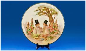 Royal Doulton Series Ware `Zunday Zmocks` Charger or Plaque, D5680, designed by C.J.Noke, a rare,