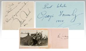 Autograph Book, with Famous Speedway - 1940`s, Rider Autographs also Many British and American Film