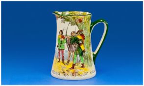Royal Doulton Series Ware `Under The Greenwood Tree` (Robin Hood) Jug, D3751, the Newlyn shape jug