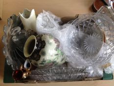 Miscellaneous Box Containing A Variety Of Glassware & Ceramics.