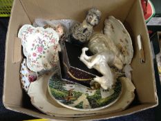 Box Of Miscellaneous Ceramics.