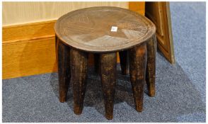 Late 20th Century Glass Topped Coffee Table, the glass top over a reproduction of Saxon`s map of