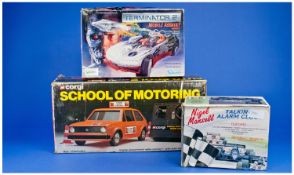 Collection of Toys including Terminator 2 Mobile assault vehicle, Corgi School of Motoring car,