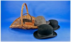 Collection of Various Bowler Hats, comprising two Falcon hats and a Failsworth hat, all probably