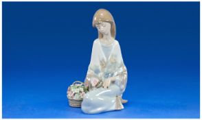 Lladro Museum Collectors Society Figure, Retired Flower Song, `Issued 1988` model 7607 Sculptured by