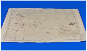 Eighteenth Century Map of the `Friendly Islands` (Pacific Ocean). Unframed.